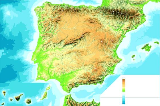 Mapa-fisico-de-Espana-mudo
